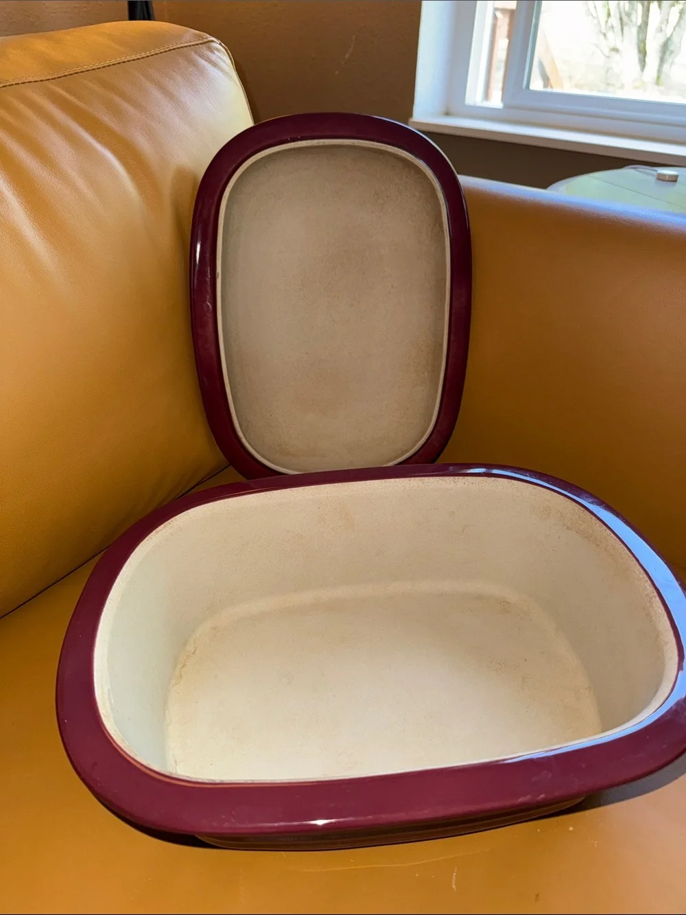 Pampered Chef Plum Glazed Covered Stoneware Casserole
